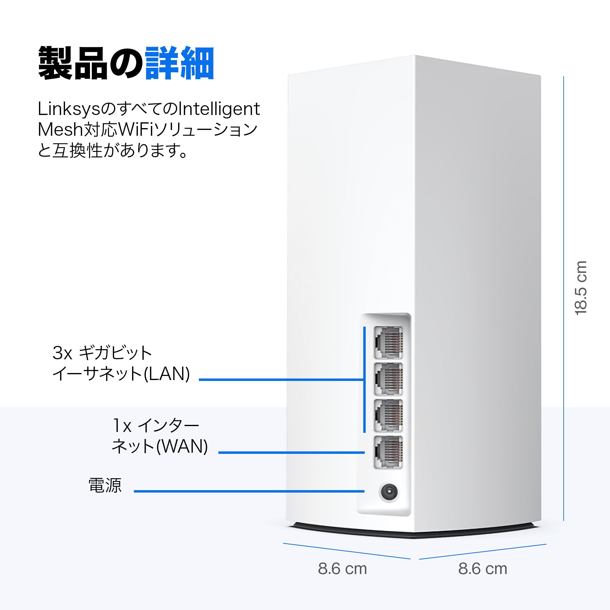 MX2001-JP デュアルバンド WiFi 6 ax3000 メッシュシステム 1 pack